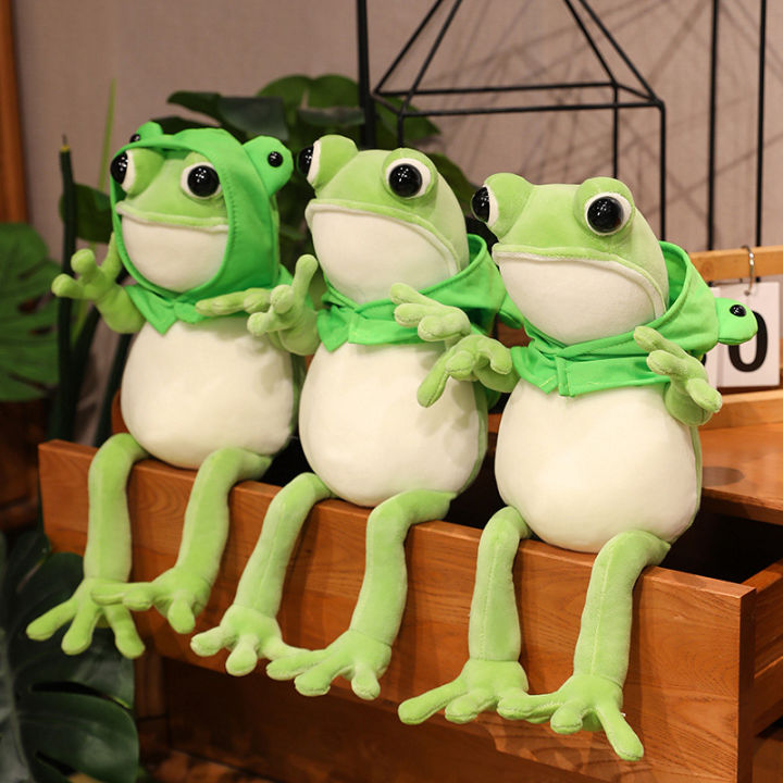 Cute Cloak Frog Plush Toy Soft Plush Toy Cute Hat Big Eyes Anime Doll ...