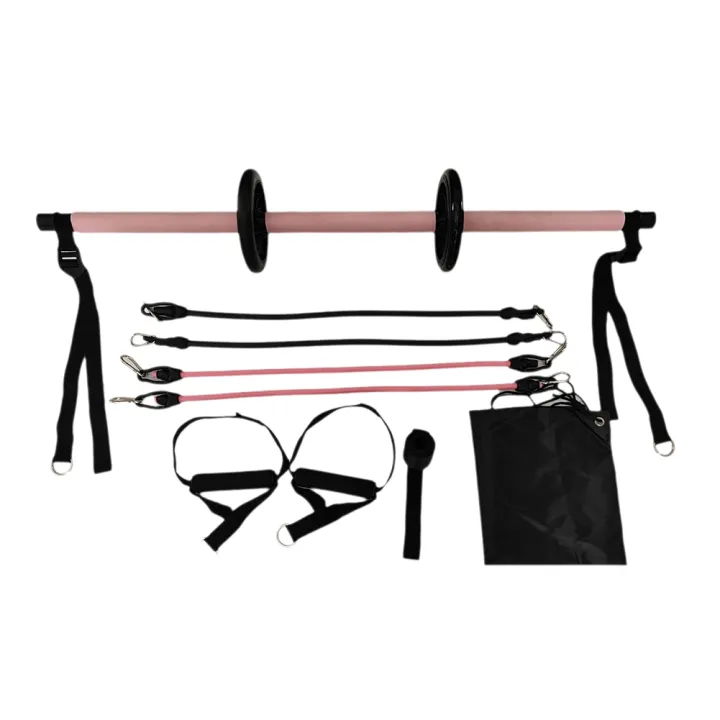 Pilates%20Bar%20Kit+Resistance%20Bands,Pilates%20Equipment%20Exercise%20Bar%20Pink%20-%20Image%204