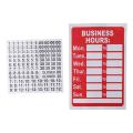 Sign For Company Stores Store or Office Business Hours Sign Waterproof Sunscreen Open Signs. 