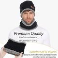"Winter Muffler: Soft Woolen Muffler & Cap Set for Men & Women in Black". 