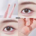 QXQY crescent moon double-ended silkworm pen is waterproof, not easy to smudge, highlight brightening, holding makeup, eye makeup, outlining silkworm eyeliner. 