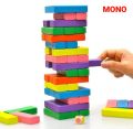 Woodewn Colorful Jenga Blocks. 