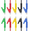 Dual Ended Crocodile Alligator Clips 15A Test Lead Wire Cable with Insulators Clips 5 Colors Test Flexible Cable. 