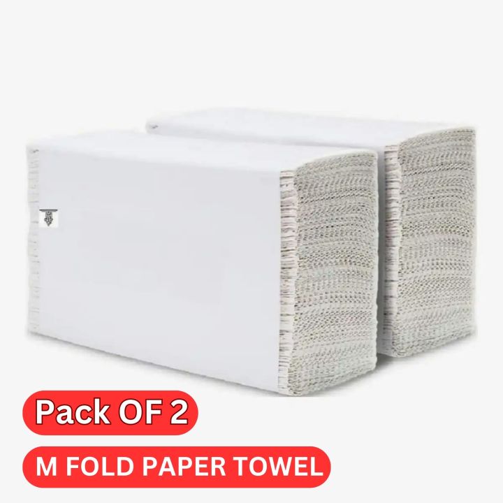 Softy M fold / MFOLD / Paper Towel Tissue Paper 150 Sheets - Pack Of 2