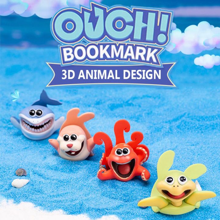 Octopus Stackable Markers Student Wacky PVC Cartoon Octopus Lobster Sea Animal Book Markers ...