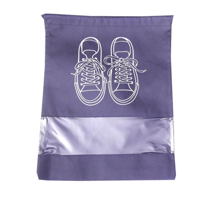 1Pc Multipurpose Portable Non-woven Shoes Storage Bag Dustproof Drawstring Shoe Organizer Household Travel Supplies