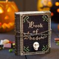 Certiou Gothic Cross-stitch Patterns Spooky Halloween Cross Stitch Kit Diy Gothic Craft Set for All Ages Book of Shadows Design for Book. 