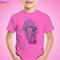 Binay Embroidery Ganesh Printed Pink T-Shirt For Child - Fashion | T-Shirts For Men | Men's Upper Wear | T-Shirts |. 
