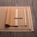 DISICHEN New Natural Bamboo Table Mat Tea Dining Hot Insulated Table Runner Japanese Style Natural Woven Placemat Coaster Cup Pad Affordable. 