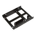 XT-XINTE 2.5 Inch to 3.5 Inch 2-Bay External HDD SSD Bracket Metal Mounting Kit Adapter Support With SATA Data Power Cables Set. 