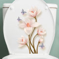 Flower Toilet Stickers Bathroom Seat Cover Sticker Self-adhesive Removable Waterproof PVC Sticker Refrigerator Posters Netiie. 