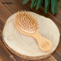 Sutuiying 1PC Professional Hair Brush Pointed Tail Wooden Comb/Large New Bamboo Air Cushion/Mini Travel Size/Boar Bristle. 