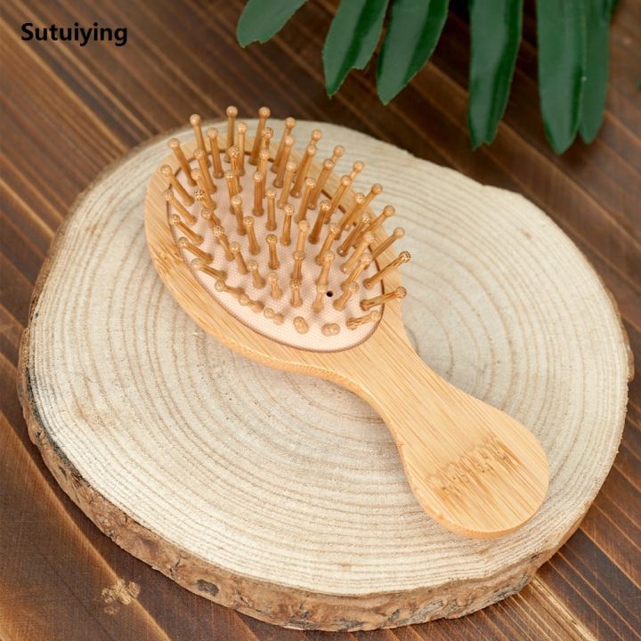 Sutuiying%201PC%20Professional%20Hair%20Brush%20Pointed%20Tail%20Wooden%20Comb/Large%20New%20Bamboo%20Air%20Cushion/Mini%20Travel%20Size/Boar%20Bristle%20-%20Image%206