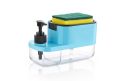3 in 1 Soap Pump Dispenser Dish Soap Liquid Dispenser Sponge Holder Dish Soap Pump Dispenser for Kitchen Sink Countertop Bathroom Outdoor Garden. 