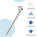 NAMUNY 2X Bicycle Seatpost 27.2mm Aluminium Alloy Seat Post with Adjust Clamp for Bike Road Track 27.2X300mm,Silver. 