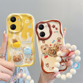 For Huawei Nova 10 SE Phone Case 3D Cute Animal Cartoon Patterns + Beautiful Flower Bracelet Soft Case. 