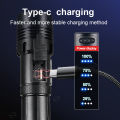 【2025 Version】 Super Powerful LED Flashlight White Laser XHP70 Rechargeable Torch High Power Flashlights COB Light Tactical Waterproof Lantern. 