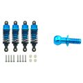NAMUNY 2 Set RC Car Part: 1 Set Aluminum Alloy Shock Absorbers Damper Set & 1 Set M3 Metal Hex Ball Head Screws. 