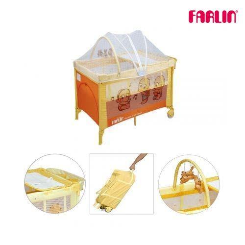 Farlin  Multicolor Play Pan/ Cot With Net,Bassinet Toy Frame, Stand For Babies