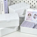 New Transparent Plastic Storage Box Photocards Small Card Storage Box Desk Organizer Box Classification Box Stationery. 