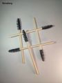 Wenefang 50 Pcs ECO Friendly Bamboo Stick Black Nylon Mascara Wands Eyelash Brush Disposable Lash Wands. 