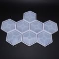 24 Pack Hexagon Silicone Coaster Molds Silicone Resin Mold, Epoxy Molds for Casting with Resin, Concrete, Cement. 
