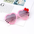 JIJIN fashion cartoon ultraviolet rays Kawaii heart shape HelloKitty sunglasses Sanrio cute ribbon glasses girl protection sunglasses kids toy gift. 