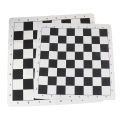 Toys Black And White Portable Chess Board 43CM 51CM PU Leather Soft Tournament Chess Board For Children's Educational Games JUE. 