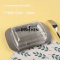 DISICHEN 1 Pcs Stainless Steel Butter Dish with Plastic Lid Bread Dessert Plate Cheese Storage Keeper Tray Kitchen Tools Butter Plates Affordable. 