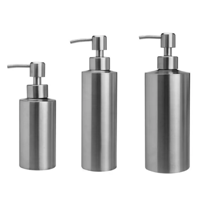 Multipurpose%20Cylindrical%20Countertop%20Sink%20Soap%20Dispenser%20250ml/350ml/550ml%20Manually%20Pressing%20Emulsion%20Bottle%20Stainless%20Steel%20High%20Quality%20Liquid%20Soap%20Bottle%20Hand%20Sanitizer%20-%20Image%203