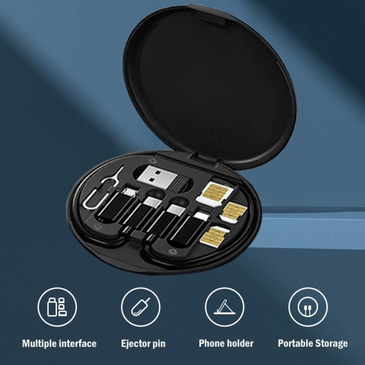 Data%20Cable%20Set%2065W%20Fast%20Charging%20Multi%20Function%20Card%20Storage%20Set%20all%20in%20One%20Multi%20Pin%20Charging%20Cable%20in%20Built%20Mobile%20Stand%20Compatible%20with%20All%20Mobile%20-%20Image%202