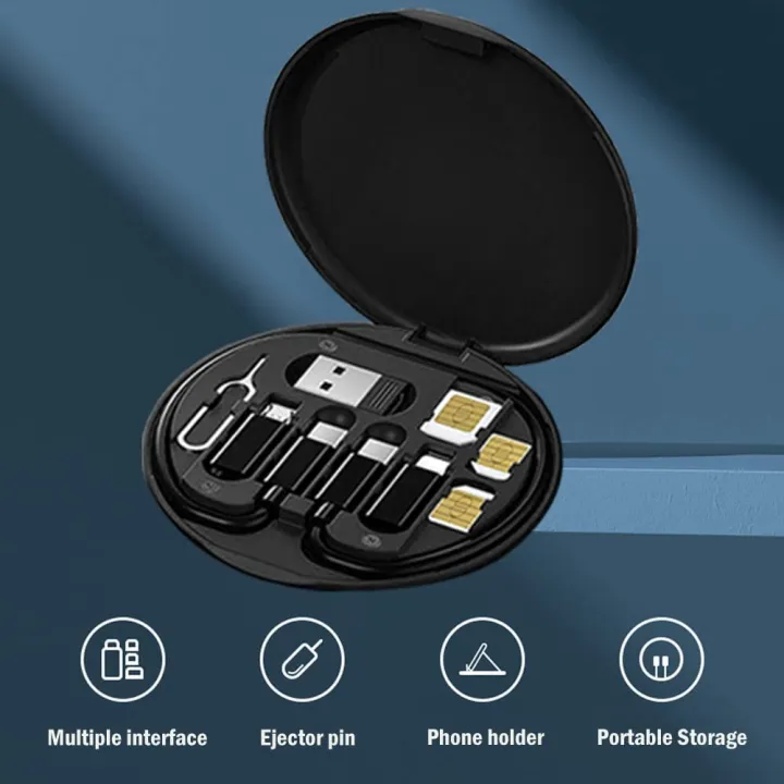 Data%20Cable%20Set%2065W%20Fast%20Charging%20Multi%20Function%20Card%20Storage%20Set%20all%20in%20One%20Multi%20Pin%20Charging%20Cable%20in%20Built%20Mobile%20Stand%20Compatible%20with%20All%20Mobile%20-%20Image%202