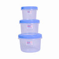 Set Of 3 Mini Plastic Kitchen Storage Container -Blue. 