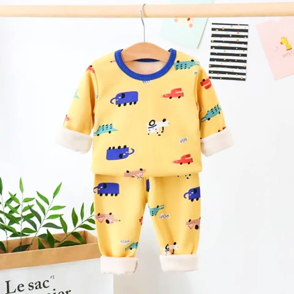 Kids Full Night Suit for Winter – Warm Cozy Multicolor Sleepwear