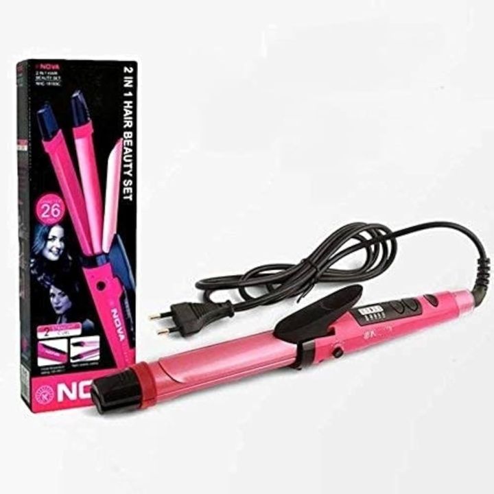 Nova Nhc-1818Sc Straightener & Curler (Pink)