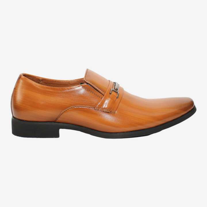 Black Horse Orangish Brown Color Slip On Loafers For Men 2211