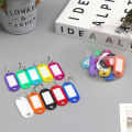 50Pcs Colorful Keychain Key Tag Label ID Name Room Address TEL Number Marker Key Tag Baggage Tag With Split Ring. 