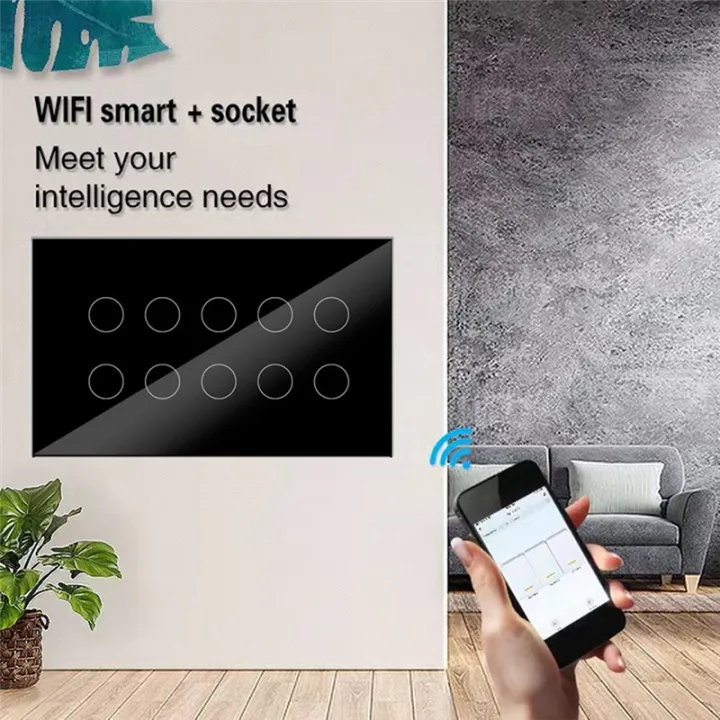 WIFI%20Smart%20Touch%20Light%20Wall%20Switch%20Interruptor%20Glass%20Panel%208%20Gang%20Tuya%20Smart%20Life%20for%20Alexa%20Home%20White%20-%20Image%203