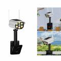 Human Body Induction Bidirectional Clip Solar Motion Sensor Light 3 Modes 360° Adjustable Outdoor Light Wireless Simulation Camera Fence Clip On Light Street Lighting. 