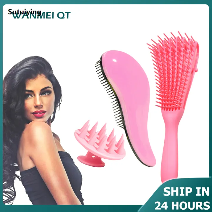 Sutuiying%203PC%20Hair%20Brush%20Detangling%20Brush%20Anti-Static%20Scalp%20Massage%20Hair%20Comb%20Luxury%20Set%20Women%20Detangle%20Hairbrush%20for%20Styling%20Curly%20Hairdressing%20-%20Image%202