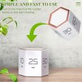 Hexagon Digital Clock Timer Magnetic Cubes Timer Kitchen Hexagon Flip Timer for Studying Cooking Exercising Easy To Use Magnetic Flip Focus-timer. 