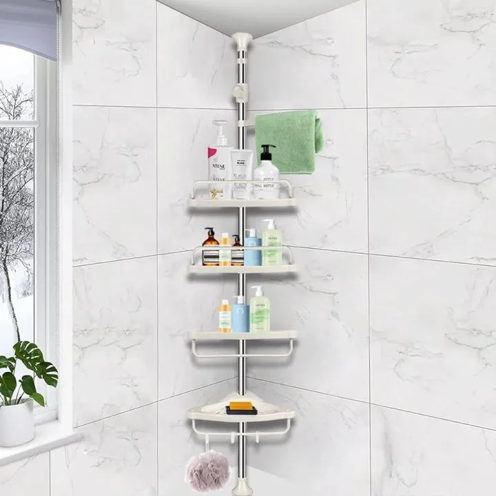Telescopic%204%20Tier%20Adjustable%20Shower%20Corner%20Bathroom%20Shelf%20Caddy%20Organizer%20(White)%20-%20Bathroom%20Storage%20Rack%20%7C%20-%20Image%203