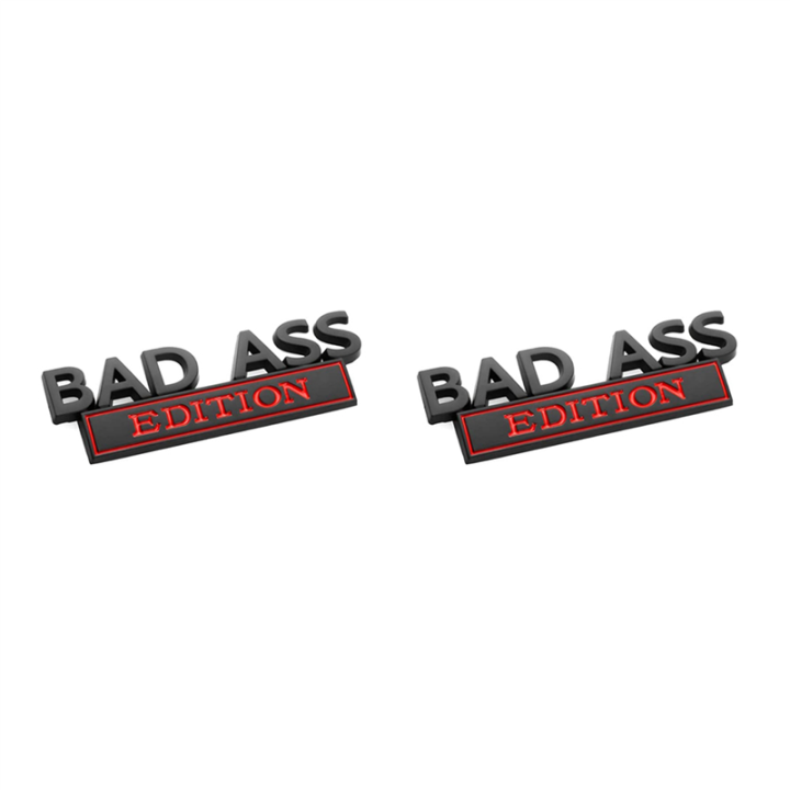 FORIDE 2X Car Bad Ass Edition Emblem, 3D Badge Decal Car Sticker ...