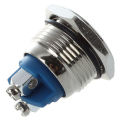 16mm Flush Mounted Momentary SPST Stainless Round Push Button Switch. 