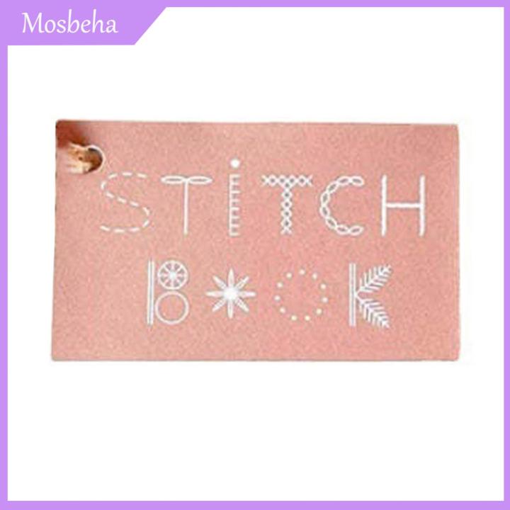 Mosbeha Diy Craft Sewing Card Set Ultimate Sewing Guide Book for Diy Crafters Portable Stitch Card Set with Embroidery Patterns for Advanced