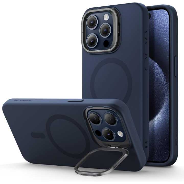 ESR Case for iPhone 15 Pro Max Case  MagSafe Silicone Case with Stand Military Grade Protection