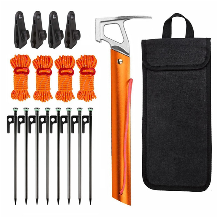 Tent Stakes Heavy Duty, Yard Stakes Metal Tent Pegs Ground Stakes Tent Pegs for Outdoor Camping Pitching Canopy,A