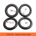 1Pcs Durable 10x2.50 Inner Tube 0° 45° 90° Butyl Rubber Inner Tyre 10inch Straight Pneumatic Tire For Electric Scooter Bike Balance Car. 