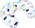 Nursing Pillow for Breastfeeding with Detachable Headrest and Head Support 100% Cotton, Pillowcase Removable. 