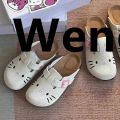 Wenefang Sanrio Hello Kitty Cute Anime Slippers Summer Female Thick Sole Fashion Flat Shoes Sweet Cartoon Outdoor Anti Slip Slippers Girl Gift. 